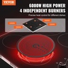 image:imageVEVOR Electric Ceramic Cooktop Builtin Electric Stove Top with Glass Panel Knob Control 11 Heat Levels for Diverse Cooking Requirements 30inch4burners220V24IN