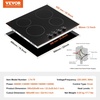 image:imageVEVOR Electric Ceramic Cooktop Builtin Electric Stove Top with Glass Panel Knob Control 11 Heat Levels for Diverse Cooking Requirements 30inch4burners220V24IN