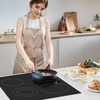 image:imageVEVOR Electric Ceramic Cooktop Builtin Electric Stove Top with Glass Panel Knob Control 11 Heat Levels for Diverse Cooking Requirements 30inch4burners220V30IN