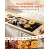 image:imageVEVOR Electric Ceramic Cooktop Builtin Electric Stove Top with Glass Panel Knob Control 11 Heat Levels for Diverse Cooking Requirements 30inch4burners220V36 IN5 BurnerKnob Control