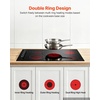 image:imageVEVOR Electric Ceramic Cooktop Builtin Electric Stove Top with Glass Panel Knob Control 11 Heat Levels for Diverse Cooking Requirements 30inch4burners220V36 IN5 BurnerKnob Control