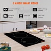 image:imageVEVOR Electric Cooktop 4 Burners 30 Induction Stove Top Builtin Magnetic Cooktop 7500W 9 Heating Level Multifunctional Burner LED Touch Screen wChild Lock amp OverTemperature Protection12inch 2 Burners110V
