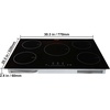 image:imageVEVOR Electric Cooktop 4 Burners 30 Induction Stove Top Builtin Magnetic Cooktop 7500W 9 Heating Level Multifunctional Burner LED Touch Screen wChild Lock amp OverTemperature Protection30in 5 Burners220V