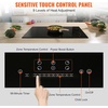 image:imageVEVOR Electric Cooktop 4 Burners 30 Induction Stove Top Builtin Magnetic Cooktop 7500W 9 Heating Level Multifunctional Burner LED Touch Screen wChild Lock amp OverTemperature Protection30in 5 Burners220V