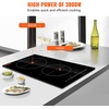 image:imageVEVOR Electric Cooktop 4 Burners 30 Induction Stove Top Builtin Magnetic Cooktop 7500W 9 Heating Level Multifunctional Burner LED Touch Screen wChild Lock amp OverTemperature Protection12in 2 Burners220V