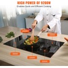 image:imageVEVOR Electric Cooktop 4 Burners 30 Induction Stove Top Builtin Magnetic Cooktop 7500W 9 Heating Level Multifunctional Burner LED Touch Screen wChild Lock amp OverTemperature Protection30in 5 Burners220V