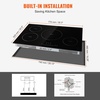 image:imageVEVOR Electric Cooktop 4 Burners 30 Induction Stove Top Builtin Magnetic Cooktop 7500W 9 Heating Level Multifunctional Burner LED Touch Screen wChild Lock amp OverTemperature Protection30in 4 Burners220V