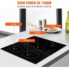image:imageVEVOR Electric Cooktop 4 Burners 30 Induction Stove Top Builtin Magnetic Cooktop 7500W 9 Heating Level Multifunctional Burner LED Touch Screen wChild Lock amp OverTemperature Protection30in 4 Burners220V