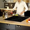image:imageVEVOR Electric Cooktop 4 Burners 30 Induction Stove Top Builtin Magnetic Cooktop 7500W 9 Heating Level Multifunctional Burner LED Touch Screen wChild Lock amp OverTemperature Protection30in 4 Burners220V