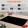 image:imageVEVOR Electric Cooktop 4 Burners 30 Induction Stove Top Builtin Magnetic Cooktop 7500W 9 Heating Level Multifunctional Burner LED Touch Screen wChild Lock amp OverTemperature Protection24in 2 Burners110V