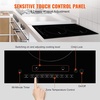 image:imageVEVOR Electric Cooktop 4 Burners 30 Induction Stove Top Builtin Magnetic Cooktop 7500W 9 Heating Level Multifunctional Burner LED Touch Screen wChild Lock amp OverTemperature Protection12inch 2 Burners110V