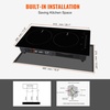 image:imageVEVOR Electric Cooktop 4 Burners 30 Induction Stove Top Builtin Magnetic Cooktop 7500W 9 Heating Level Multifunctional Burner LED Touch Screen wChild Lock amp OverTemperature Protection12in 2 Burners220V