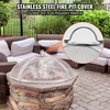 image:imageVEVOR Fire Pit Spark Screen Round 27 Reinforced Heavy Duty Steel Metal Cover Outdoor Firepit Lid EasyOpening Top Screen Covers Round with Ring Handle for Outdoor Patio Fire Pits Backyard20 Inch