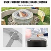 image:imageVEVOR Fire Pit Spark Screen Round 27 Reinforced Heavy Duty Steel Metal Cover Outdoor Firepit Lid EasyOpening Top Screen Covers Round with Ring Handle for Outdoor Patio Fire Pits Backyard30 Inch