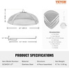 image:imageVEVOR Fire Pit Spark Screen Round 27 Reinforced Heavy Duty Steel Metal Cover Outdoor Firepit Lid EasyOpening Top Screen Covers Round with Ring Handle for Outdoor Patio Fire Pits Backyard27 Inch