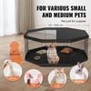 image:imageVEVOR Foldable Metal Dog Exercise Pen Pet Puppy Playpen Yard Fence with Top Cover amp Door Indoor Outdoor 8 Panels 24 W x 24 H Dogs Crate Kennel with Ground Stakes for Small amp Medium DogsPlaypen  Top Cover  Bottom Pad
