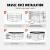 image:imageVEVOR Foldable Metal Dog Exercise Pen Pet Puppy Playpen Yard Fence with Top Cover amp Door Indoor Outdoor 8 Panels 24 W x 24 H Dogs Crate Kennel with Ground Stakes for Small amp Medium DogsPlaypen  Top Cover