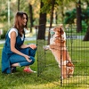 image:imageVEVOR Foldable Metal Dog Exercise Pen Pet Puppy Playpen Yard Fence with Top Cover amp Door Indoor Outdoor 8 Panels 24 W x 24 H Dogs Crate Kennel with Ground Stakes for Small amp Medium DogsPlaypen  Top Cover