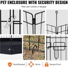 image:imageVEVOR Foldable Metal Dog Exercise Pen Pet Puppy Playpen Yard Fence with Top Cover amp Door Indoor Outdoor 8 Panels 24 W x 24 H Dogs Crate Kennel with Ground Stakes for Small amp Medium DogsPlaypen  Top Cover  Bottom Pad