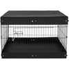 image:imageVEVOR Foldable Metal Dog Exercise Pen Pet Puppy Playpen Yard Fence with Top Cover amp Door Indoor Outdoor 8 Panels 24 W x 24 H Dogs Crate Kennel with Ground Stakes for Small amp Medium DogsPlaypen  Top Cover  Bottom Pad