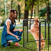 image:imageVEVOR Foldable Metal Dog Exercise Pen Pet Puppy Playpen Yard Fence with Top Cover amp Door Indoor Outdoor 8 Panels 24 W x 24 H Dogs Crate Kennel with Ground Stakes for Small amp Medium DogsPlaypen with Storage Bag  Top Cover  Bottom Pad