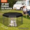 image:imageVEVOR Foldable Metal Dog Exercise Pen Pet Puppy Playpen Yard Fence with Top Cover amp Door Indoor Outdoor 8 Panels 24 W x 24 H Dogs Crate Kennel with Ground Stakes for Small amp Medium DogsPlaypen  Top Cover