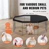 image:imageVEVOR Foldable Metal Dog Exercise Pen Pet Puppy Playpen Yard Fence with Top Cover amp Door Indoor Outdoor 8 Panels 24 W x 24 H Dogs Crate Kennel with Ground Stakes for Small amp Medium DogsPlaypen  Top Cover