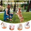 image:imageVEVOR Foldable Metal Dog Exercise Pen Pet Puppy Playpen Yard Fence with Top Cover amp Door Indoor Outdoor 8 Panels 24 W x 24 H Dogs Crate Kennel with Ground Stakes for Small amp Medium DogsPlaypen  Top Cover  Bottom Pad