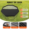 image:imageVEVOR Foldable Metal Dog Exercise Pen Pet Puppy Playpen Yard Fence with Top Cover amp Door Indoor Outdoor 8 Panels 24 W x 24 H Dogs Crate Kennel with Ground Stakes for Small amp Medium DogsPlaypen  Top Cover