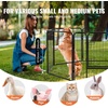 image:imageVEVOR Foldable Metal Dog Exercise Pen Pet Puppy Playpen Yard Fence with Top Cover amp Door Indoor Outdoor 8 Panels 24 W x 24 H Dogs Crate Kennel with Ground Stakes for Small amp Medium DogsPlaypen with Storage Bag  Top Cover  Bottom Pad