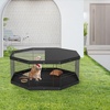 image:imageVEVOR Foldable Metal Dog Exercise Pen Pet Puppy Playpen Yard Fence with Top Cover amp Door Indoor Outdoor 8 Panels 24 W x 24 H Dogs Crate Kennel with Ground Stakes for Small amp Medium DogsPlaypen  Top Cover  Bottom Pad