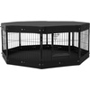 image:imageVEVOR Foldable Metal Dog Exercise Pen Pet Puppy Playpen Yard Fence with Top Cover amp Door Indoor Outdoor 8 Panels 24 W x 24 H Dogs Crate Kennel with Ground Stakes for Small amp Medium DogsPlaypen with Storage Bag  Top Cover  Bottom Pad