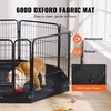 image:imageVEVOR Foldable Metal Dog Exercise Pen Pet Puppy Playpen Yard Fence with Top Cover amp Door Indoor Outdoor 8 Panels 24 W x 24 H Dogs Crate Kennel with Ground Stakes for Small amp Medium DogsPlaypen with Storage Bag  Bottom Pad