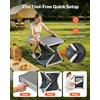 image:imageVEVOR Folding Camping Storage Cabinet Outdoor Portable Aluminum Lightweight Table Quick Setup Compact Kitchen Cook Station with 3 Shelves and Carry Bag for Picnic BBQ Camping RV Traveling