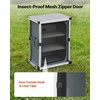 image:imageVEVOR Folding Camping Storage Cabinet Outdoor Portable Aluminum Lightweight Table Quick Setup Compact Kitchen Cook Station with 3 Shelves and Carry Bag for Picnic BBQ Camping RV Traveling