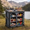 image:imageVEVOR Folding Camping Storage Cabinet Outdoor Portable Aluminum Lightweight Table Quick Setup Compact Kitchen Cook Station with 6 Shelves and Carry Bag for Picnic BBQ Camping RV Traveling