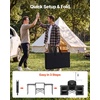 image:imageVEVOR Folding Camping Table Outdoor Portable Table Quick Setup Kitchen Cook Station with Storage Organizer Telescoping Legs a Detachable Windscreen Carrying Bag for Picnic BBQ RV Traveling
