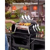 image:imageVEVOR Folding Camping Table Outdoor Portable Table Quick Setup Kitchen Cook Station with Storage Organizer Telescoping Legs a Detachable Windscreen Carrying Bag for Picnic BBQ RV Traveling