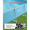 image:imageVEVOR Frame Above Ground Swimming Pool 118 x 78 x 30 in Rectangular Steel Metal Frame Large Rectangle Outdoor Backyard Family Pool Easy to Assemble RustResistant 1046 Gallon Water Capacity Blue
