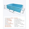 image:imageVEVOR Frame Above Ground Swimming Pool 118 x 78 x 30 in Rectangular Steel Metal Frame Large Rectangle Outdoor Backyard Family Pool Easy to Assemble RustResistant 1046 Gallon Water Capacity Blue