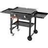 image:imageVEVOR Gas Griddle 2Burner Flat Top Grill 28 inch Grill Plate Foldable Propane Griddle with Wheels 30000 BTU Outdoor Flat Top Grills for PanFrying Grilling StirFrying amp BBQ Pulse IgnitionCart