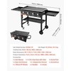 image:imageVEVOR Gas Griddle 2Burner Flat Top Grill 28 inch Grill Plate Foldable Propane Griddle with Wheels 30000 BTU Outdoor Flat Top Grills for PanFrying Grilling StirFrying amp BBQ Pulse IgnitionCart