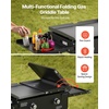 image:imageVEVOR Gas Griddle 2Burner Flat Top Grill 28 inch Grill Plate Foldable Propane Griddle with Wheels 30000 BTU Outdoor Flat Top Grills for PanFrying Grilling StirFrying amp BBQ Pulse IgnitionCart