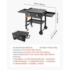 image:imageVEVOR Gas Griddle 2Burner Flat Top Grill 28 inch Grill Plate Foldable Propane Griddle with Wheels 30000 BTU Outdoor Flat Top Grills for PanFrying Grilling StirFrying amp BBQ Pulse IgnitionCart