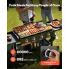 image:imageVEVOR Gas Griddle 2Burner Flat Top Grill 28 inch Grill Plate Foldable Propane Griddle with Wheels 30000 BTU Outdoor Flat Top Grills for PanFrying Grilling StirFrying amp BBQ Pulse IgnitionCart