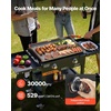 image:imageVEVOR Gas Griddle 2Burner Flat Top Grill 28 inch Grill Plate Foldable Propane Griddle with Wheels 30000 BTU Outdoor Flat Top Grills for PanFrying Grilling StirFrying amp BBQ Pulse IgnitionCart