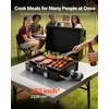 image:imageVEVOR Gas Griddle 2Burner Flat Top Grill 28 inch Grill Plate Foldable Propane Griddle with Wheels 30000 BTU Outdoor Flat Top Grills for PanFrying Grilling StirFrying amp BBQ Pulse IgnitionWith Lid