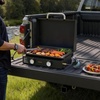 image:imageVEVOR Gas Griddle 2Burner Flat Top Grill 28 inch Grill Plate Foldable Propane Griddle with Wheels 30000 BTU Outdoor Flat Top Grills for PanFrying Grilling StirFrying amp BBQ Pulse IgnitionWith Lid
