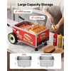 image:imageVEVOR Hot Dog Steamer Cart 1200W Electric Stainless Steel Hot Dog Steam Machine 86203F Temp Adjustable Portable Cart with EyeCatching Umbrella amp Wheels for Bakeries Food Stands Parties