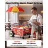 image:imageVEVOR Hot Dog Steamer Cart 1200W Electric Stainless Steel Hot Dog Steam Machine 86203F Temp Adjustable Portable Cart with EyeCatching Umbrella amp Wheels for Bakeries Food Stands Parties